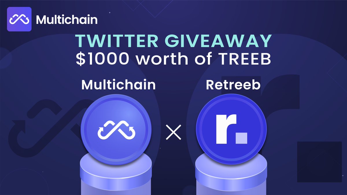 🚨#Multichain X Retreeb

To celebrate the move to multi-chain ▶️$1000 worth of $TREEB to 10 winners #Giveaway

✅To enter
1️⃣Follow <a href="/MultichainOrg/">Multichain (Previously Anyswap)</a> <a href="/retreeb_io/">Retreeb</a>
2️⃣Join TG
t.me/retreeb_offici…
t.me/anyswap
3️⃣Retweet and tag 3 fren

🗓️May 14th 10:00AM UTC | Last 48 hours