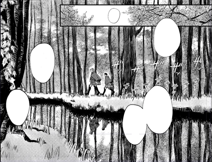 2年前水に映った二人を描き忘れたまま入稿してしまったコマ…再録にあたり加筆してすっきりしました 