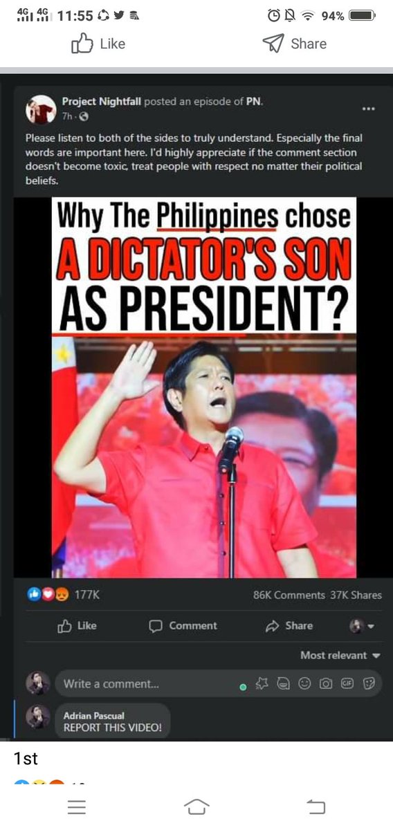 princessa1938's tweet photo. Let us show our full support to BBM. They should learn how to address our dear PRESIDENT properly. Disrespect of any kind should not be tolerated!

Boycott Project Nightfall! 

Spread this to our family &amp; friends.
Nobody should mess with the 31+ million!💪 https://t.co/0M9tyrDb1W
