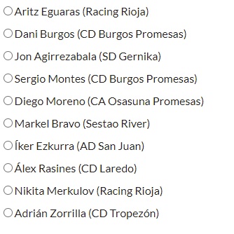 HablemosDBronce's tweet photo. Candidatos al #11HdBDeLaAfición de #SegundaRFEF en la categoría de Mejor lateral Derecho.  #Grupo2 Votos ⏩⏩⏩ https://t.co/zwqX52jef8 https://t.co/bSg4TjmJGD