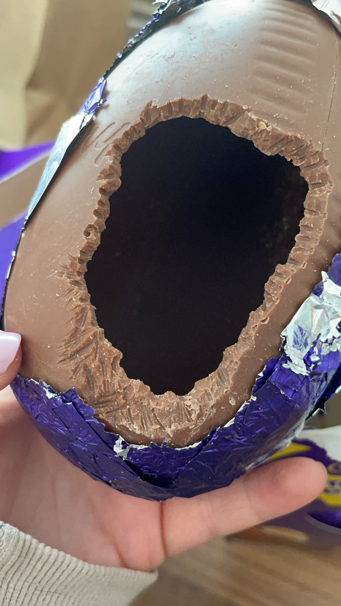 HannahJackson31's tweet photo. Just opened my Easter egg this morning because you Know I don’t eat them all at once and look! It’s been eaten! No I have no mice or rats in my house. My other egg is fine but come on this is shocking!!! @CadburyUK #cremeegg #rateaten #howcleanisourfood https://t.co/KQIdSysVKk