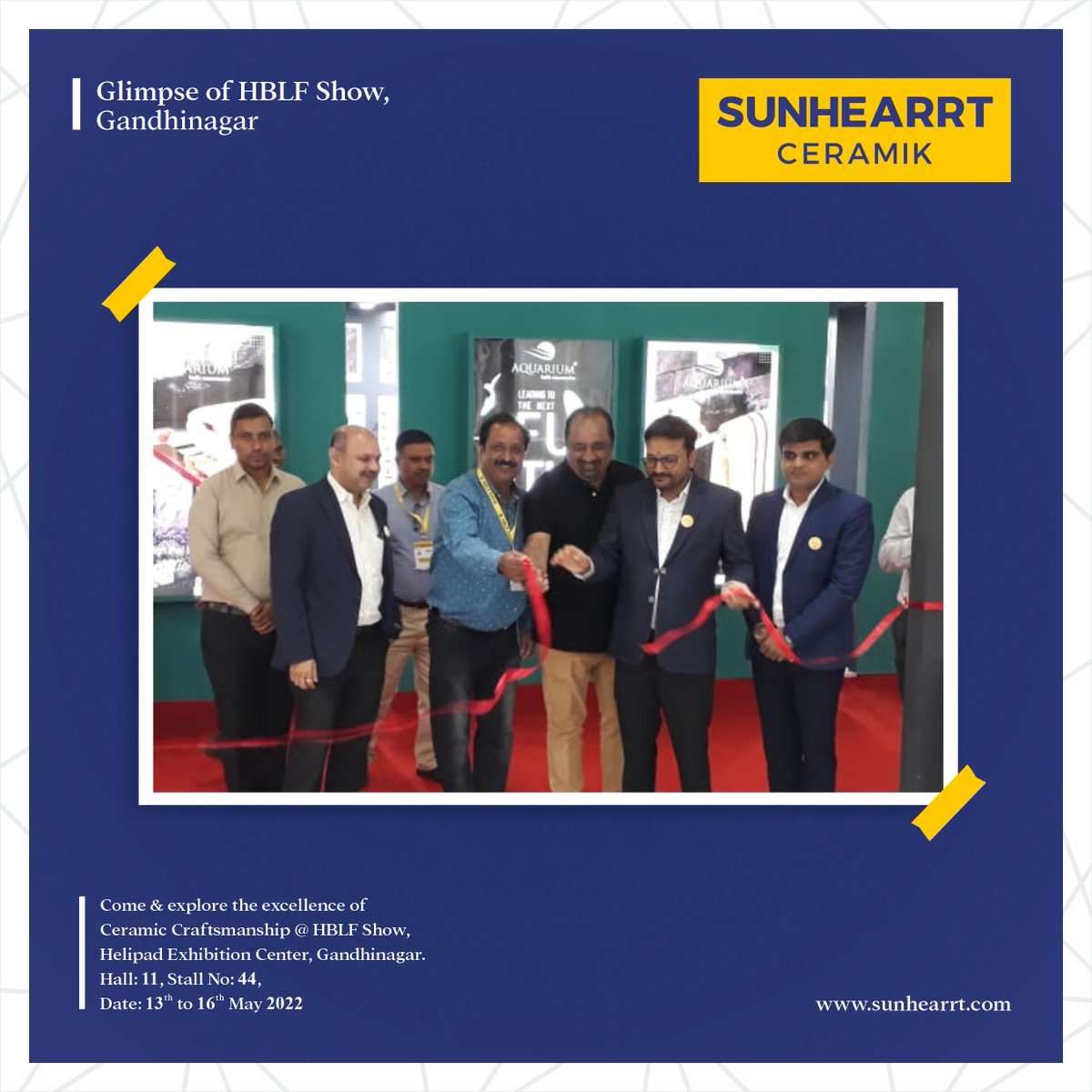sunhearrt's tweet photo. Glimpse of HBLF Show, Gandhinagar!
Come &amp; explore the excellence of Ceramic Craftsmanship @ HBLF Show, Helipad Exhibition Center, Gandhinagar.  Hall: 11, Stall No: 44, date: 13th to 16th May 2022
#SUnhearrtCeramik #hblf #hblfshow #hblfshow2022 #ceramics #tiles #bathware #india https://t.co/JetjSw0HWR