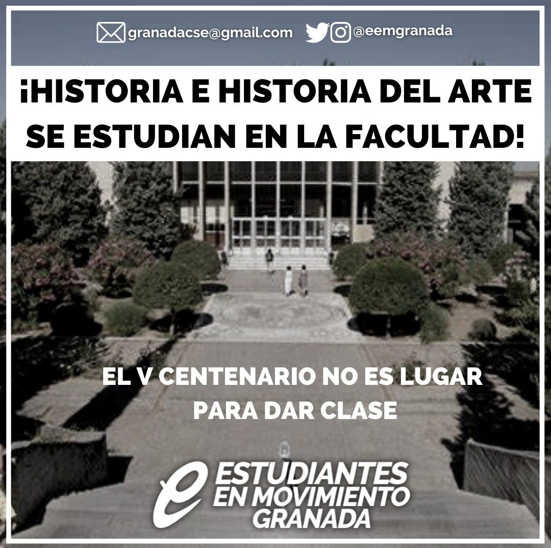 Los grados de historia e historia del arte se estudian en la facultad de filosofía y letras‼️

Hace escasos días conocíamos la intención de mover estas dos carreras al espacio del V Centenario a partir del siguiente curso...