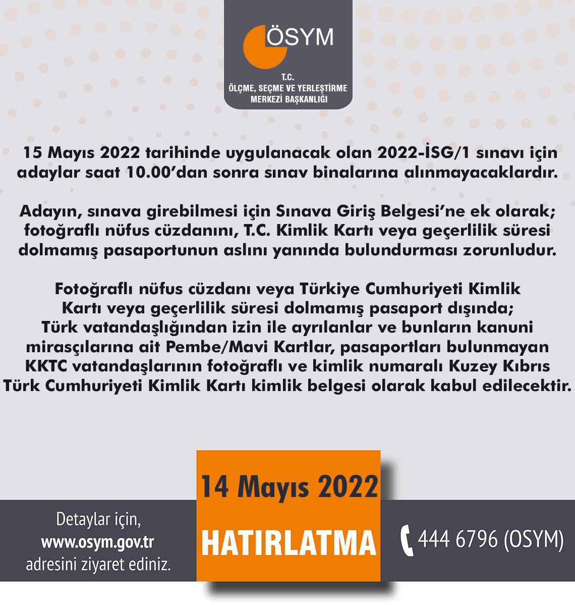 15 MAYIS (YARIN) SINAVA GİRECEKLERİN DİKKATİNE ✋
#isguvenligi #isyerihekimligi #digersaglikpersoneli #15mayıs #sinav