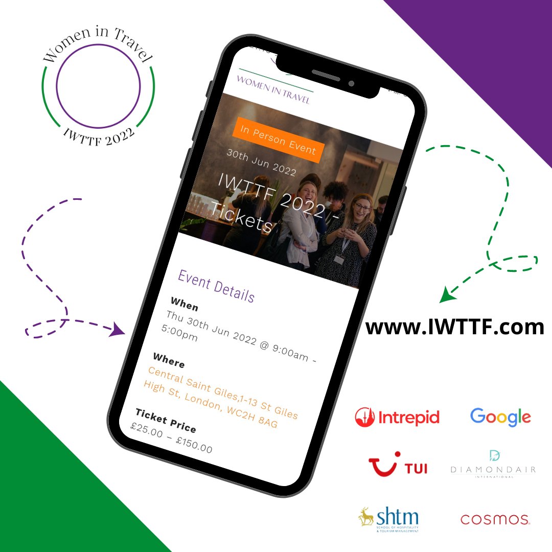 It’s never too early to secure your tickets for the upcoming International Women in Travel &amp; Tourism Forum (IWTTF) on 30 June.

Don’t think about it, just book it!! Limited spaces available.

Book your place at iwttf.com

#WomeninTravel #IWTTF #IWTTF2022