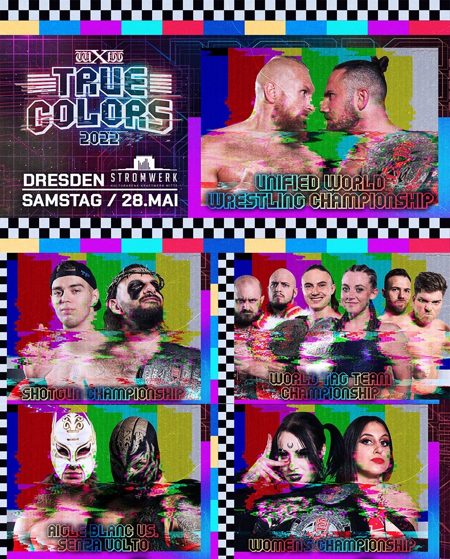 wXw Germany (@wxwgermany) on Twitter photo Bei #wXwTrueColors am 28. Mai stehen alle Titel der wXw Champions <a href="/TristanArcher/">Tristan Archer / トリスタン・アーチャー</a>, <a href="/SON_Maggot/">Maggot | マゴット</a>, <a href="/wtchbtch_/">Baby Allison | ベイビー・アリソン</a>, sowie <a href="/Fast_Time_Moodo/">Fast Time Moodo 速い時間武道</a> & <a href="/StephMWrestling/">Stephanie Maze</a> auf dem Spiel!
Das sind die Matches im Überblick!
Außerdem <a href="/Aigleblanclucha/">Aigle « LE GOAT » Blanc/エーグル・ブラン</a> vs. @SenzaVoltoReal
Tickets: eventim.de/artist/wxw-wre… Bei #wXwTrueColors am 28. Mai stehen alle Titel der wXw Champions <a href="/TristanArcher/">Tristan Archer / トリスタン・アーチャー</a>, <a href="/SON_Maggot/">Maggot | マゴット</a>, <a href="/wtchbtch_/">Baby Allison | ベイビー・アリソン</a>, sowie <a href="/Fast_Time_Moodo/">Fast Time Moodo 速い時間武道</a> & <a href="/StephMWrestling/">Stephanie Maze</a> auf dem Spiel!
Das sind die Matches im Überblick!
Außerdem <a href="/Aigleblanclucha/">Aigle « LE GOAT » Blanc/エーグル・ブラン</a> vs. @SenzaVoltoReal
Tickets: eventim.de/artist/wxw-wre…