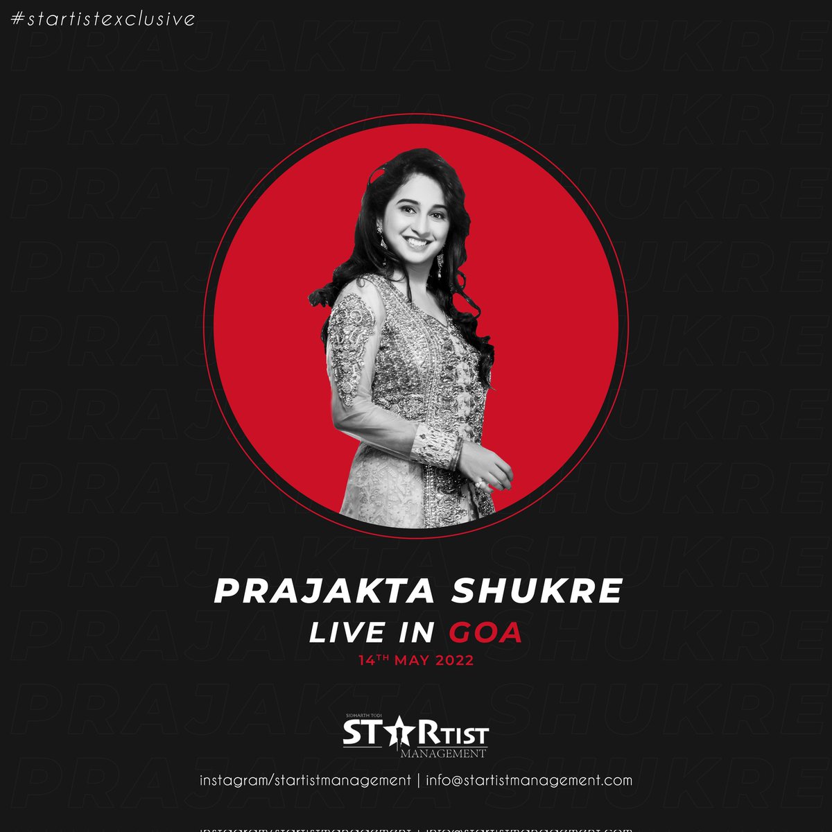 The mesmerising <a href="/Prajakta2911/">Prajakta Shukre</a>
LIVE in Goa
For a Corporate Event
on 14th May 2022

A <a href="/STARtistMgmt/">STARtist Management</a> Exclusive

#live #liveevents #music #goa #livemusic #goadiaries #eventmanagement #LIVE