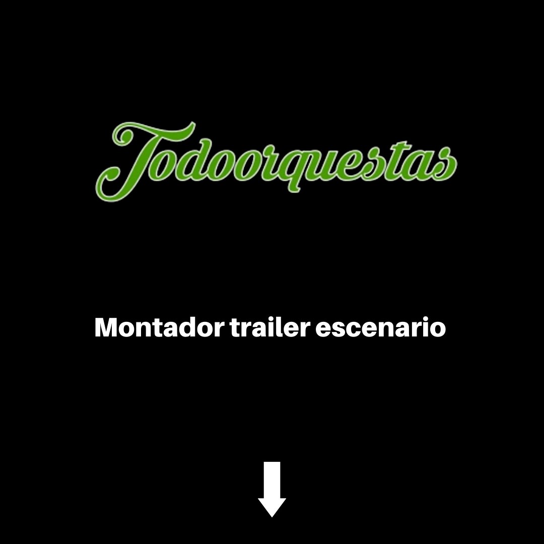TodoOrquestas's tweet photo. TÉCNICO DE MONTAJE/ENCARGADO TRAILER ESCENARIO (Se busca)
https://t.co/nDywnV8PfZ https://t.co/75AN2HaCLU