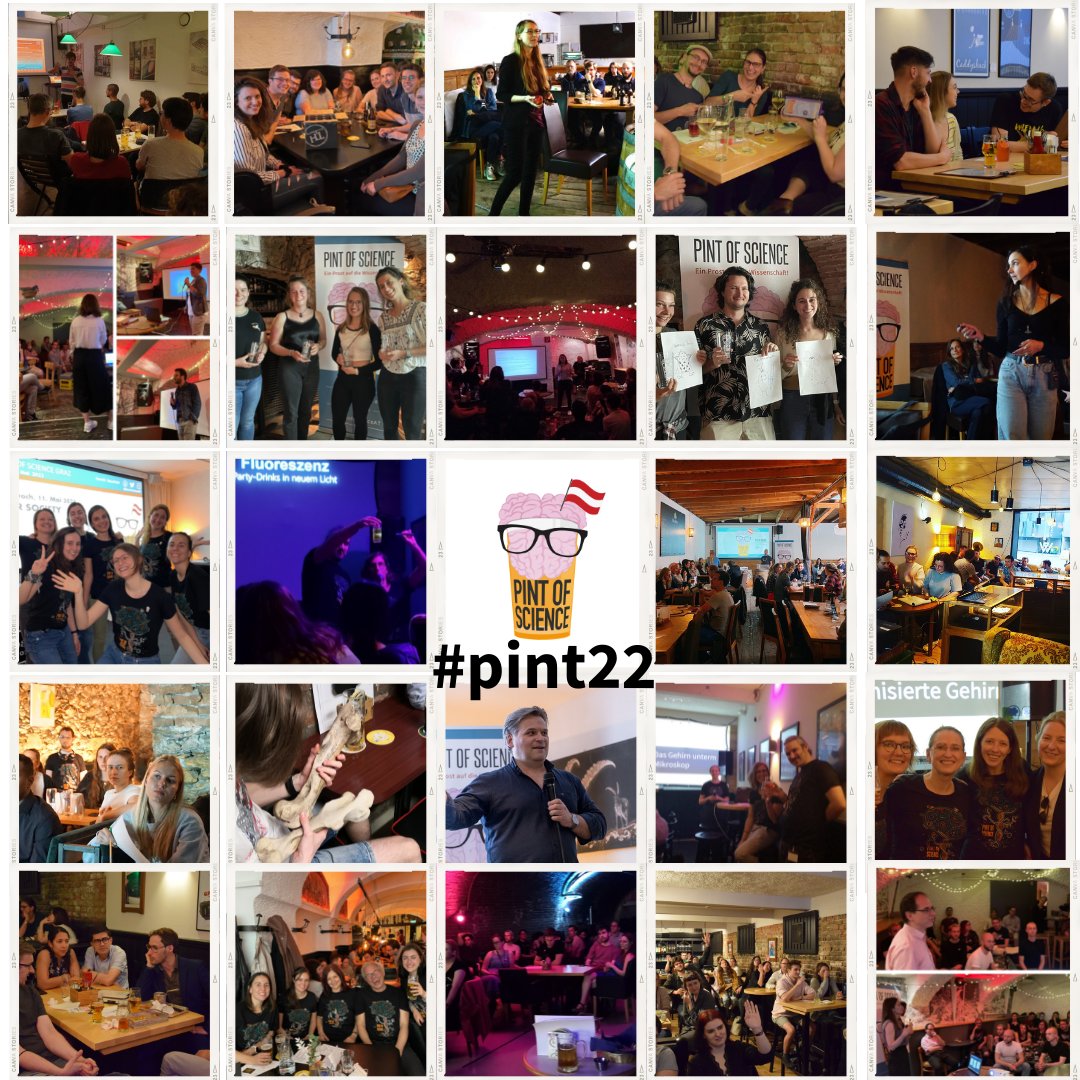 pintofscienceAT's tweet photo. Ein riesen DANKE an alle die #pint22AT ermöglicht haben! Es war ein voller Erfolg und wir hoffe, es hat euch allen gefallen 😊
Wir sehen uns wieder nächstes Jahr, um gemeinsam auf die Wissenschaft anzustoßen! 🍻 https://t.co/sSESxqqZnP