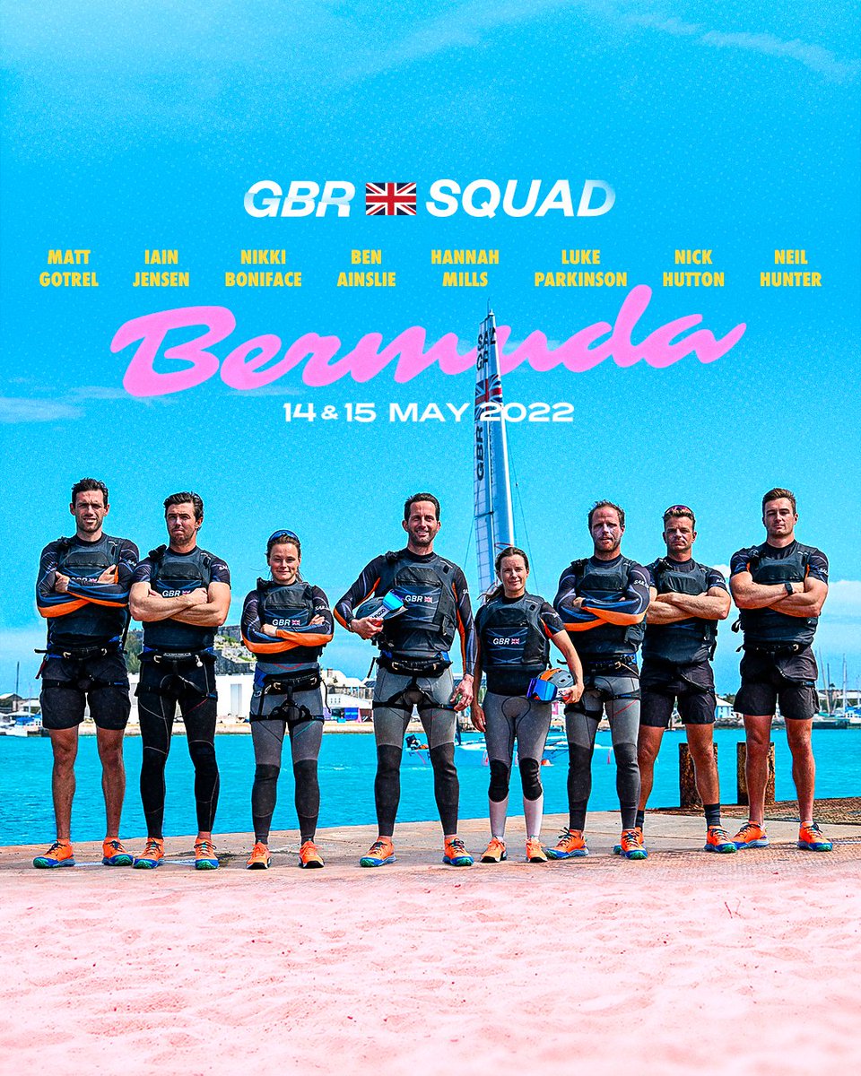 SQUAD for #BermudaSGP 
 
<a href="/MattGotrel/">Matt Gotrel</a>, Grinder
Iain Jensen, Wing Trim
Nikki Boniface, Strategist
<a href="/AinslieBen/">Ben Ainslie</a>, Driver
<a href="/hannahmills1988/">Hannah Mills</a> Strategist
Luke Parkinson, Flight Controller
Nick Hutton, Grinder
Neil Hunter, Grinder 

📺 LIVE 18:00UK sailgp.com/watch/