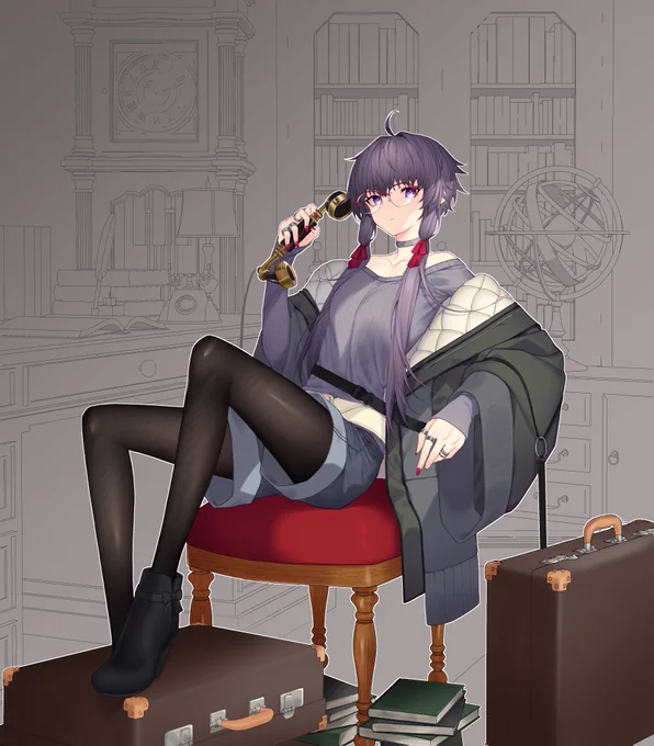 お片付けはできないけれど電話には出てくれるゆかりさん📞👓
#結月ゆかり  #VOICEROID 
if you like, I'd appreciate a follow. 🧳
フォローしてくださったら嬉しいですԅ₍ ᐢ. ̫ .ᐢԅ) 