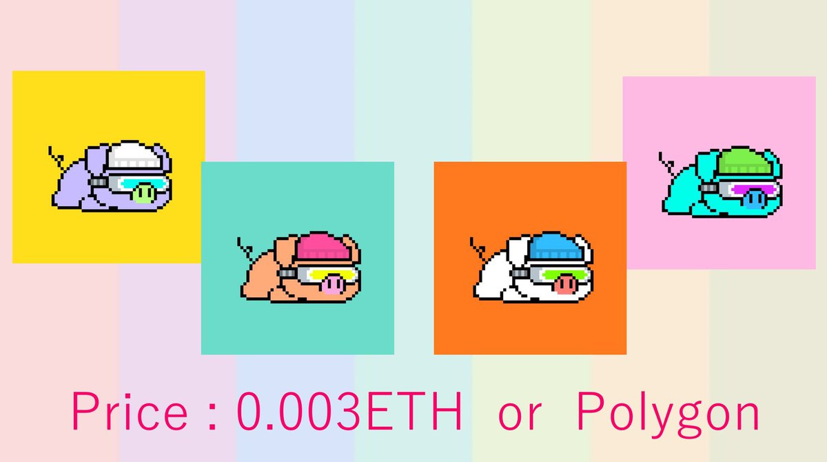 PigPigNFT1's tweet photo. @sorairo008 宣伝枠ありがとうございます！

『Kz PIGs club』🐷
新作listしました！

price 0.003ETH

https://t.co/nH2qGE4njP

#NFT #NFTCollection #NFTJapan https://t.co/sdkmL8s3O2