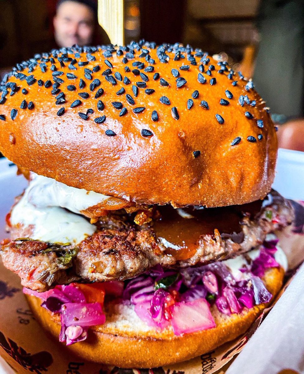 Want some 🌞 with your bun? Swing on down to @VinegarYardLDN @PopBrixton or @CamdenMarket this weekend and grab yourself a Baba G burger 🍔 Out in Brockley? @parlezlocal has an awesome garden to kick back in and catch some rays while you demolish a Baba G feast. Hello, #weekend!