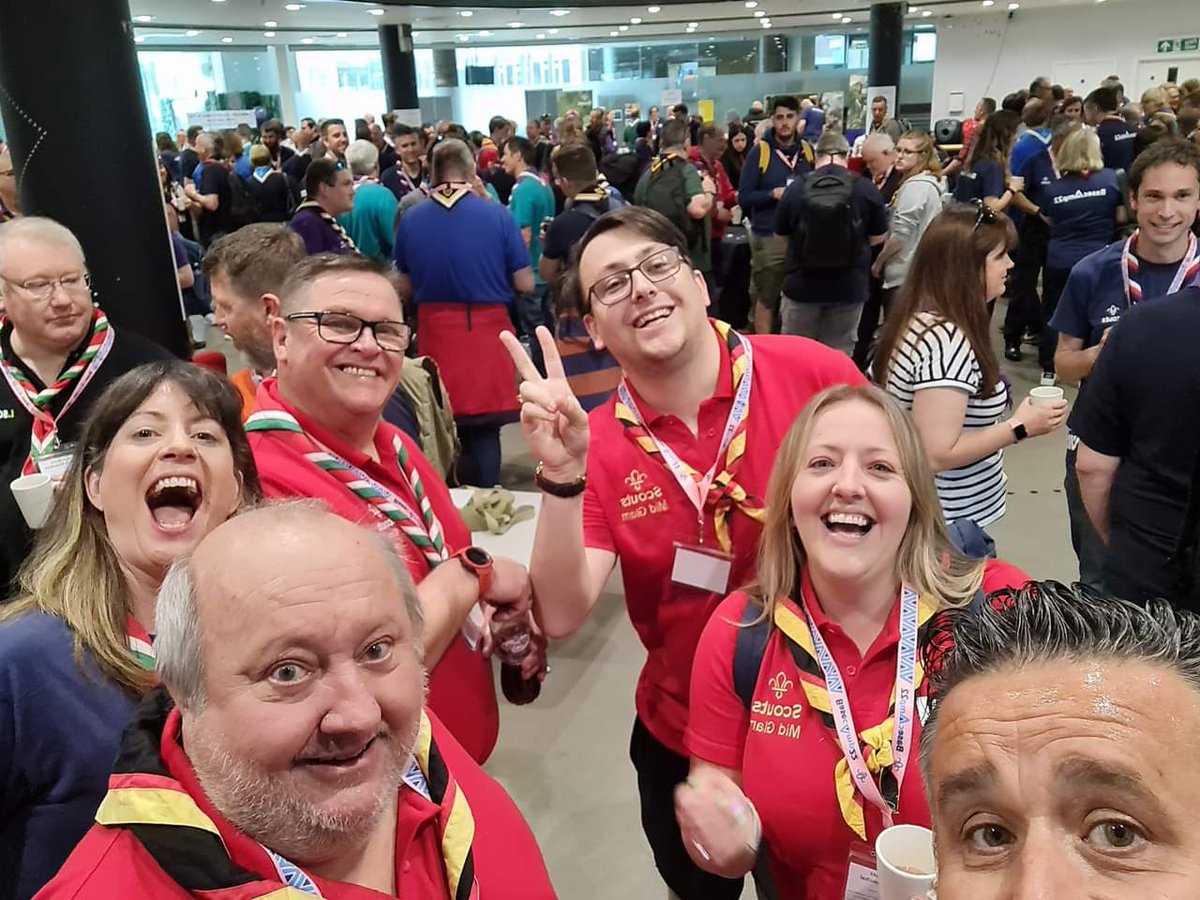Team Mid Glam at Base Camp 22 discussing, learning and finding out what the future holds for Scouting <a href="/CRAIScouts/">CRAI Scouts</a> <a href="/ScoutsCymru/">ScoutsCymru</a> #Basecamp22