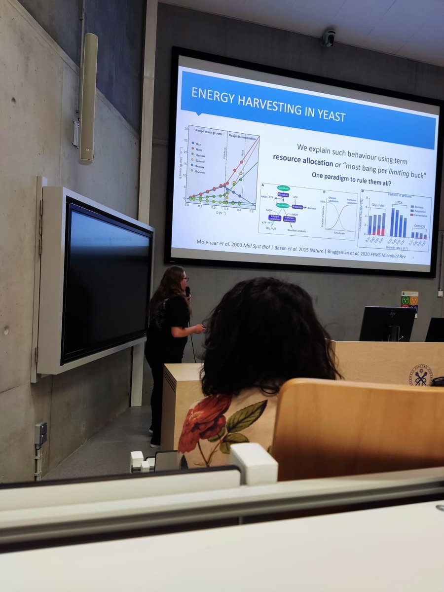 pranasag's tweet photo. Had enormous fun presenting my latest work yesterday at the #Yeasterday meeting in #Brussels! We asked whether and how the energy requirements for budding #yeast growth differ across environments, and tried answering that using the resource allocation model of yeast https://t.co/GvembT2YjJ
