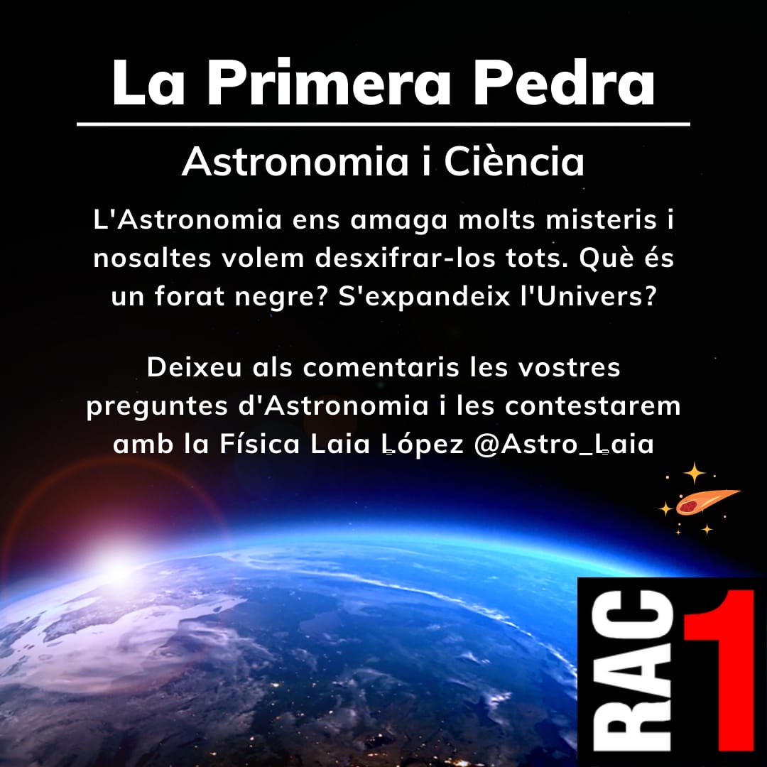 Agafem el 🚀 Totes les respostes i curiositats sobre l'univers, les té la nostra col.laboradora <a href="/Astro_Laia/">Laia López</a> 💫