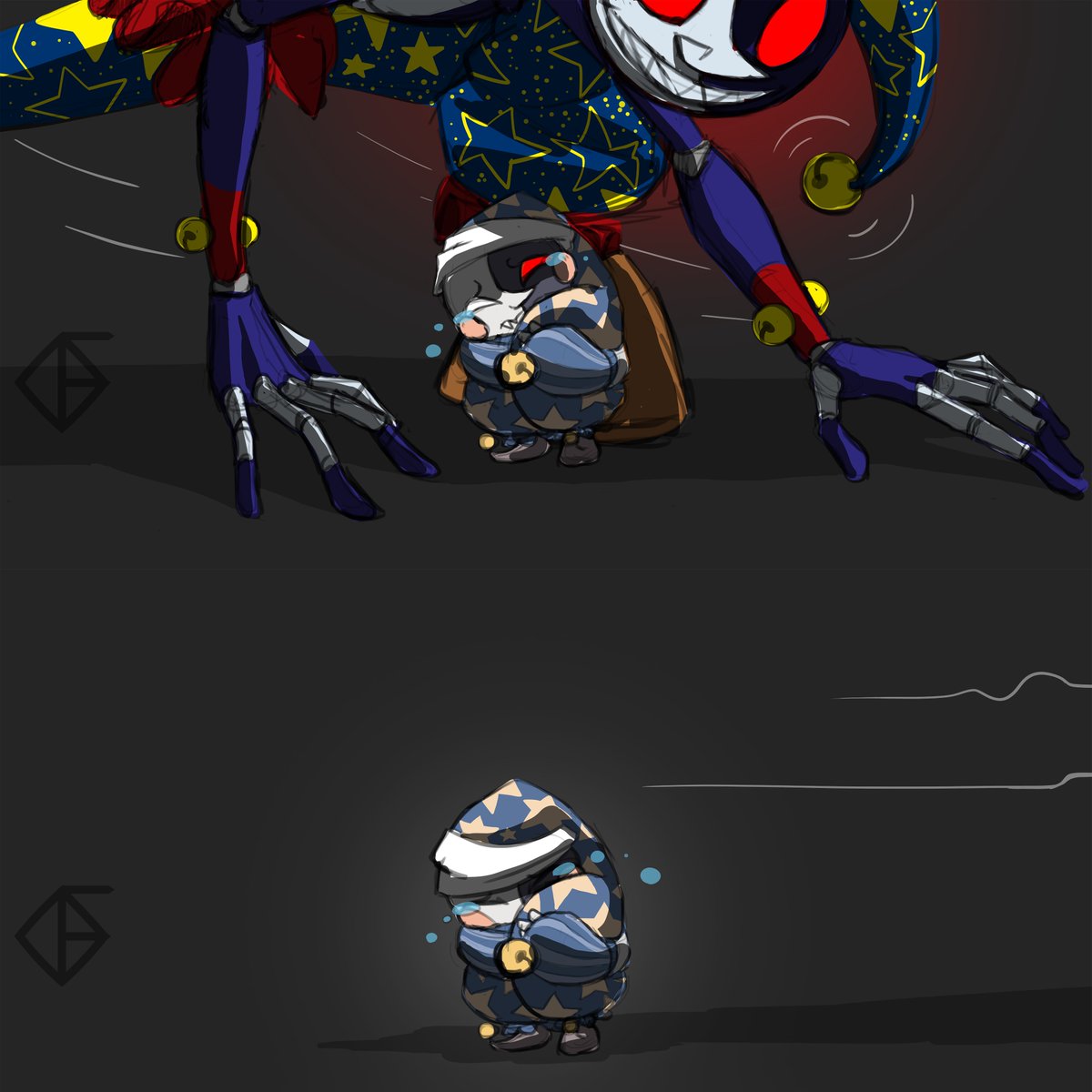 kriimhild's tweet photo. A little something with @pixel_chills's adorable babies ❤️I wondered about the FNAF multiverse, what would happen if they met for the first time?😄
(Dolldrops design belongs to Chill)
#FNAF #fnafmoondrop #fnafsundrop #dolldrops https://t.co/gFYQp7IoyS