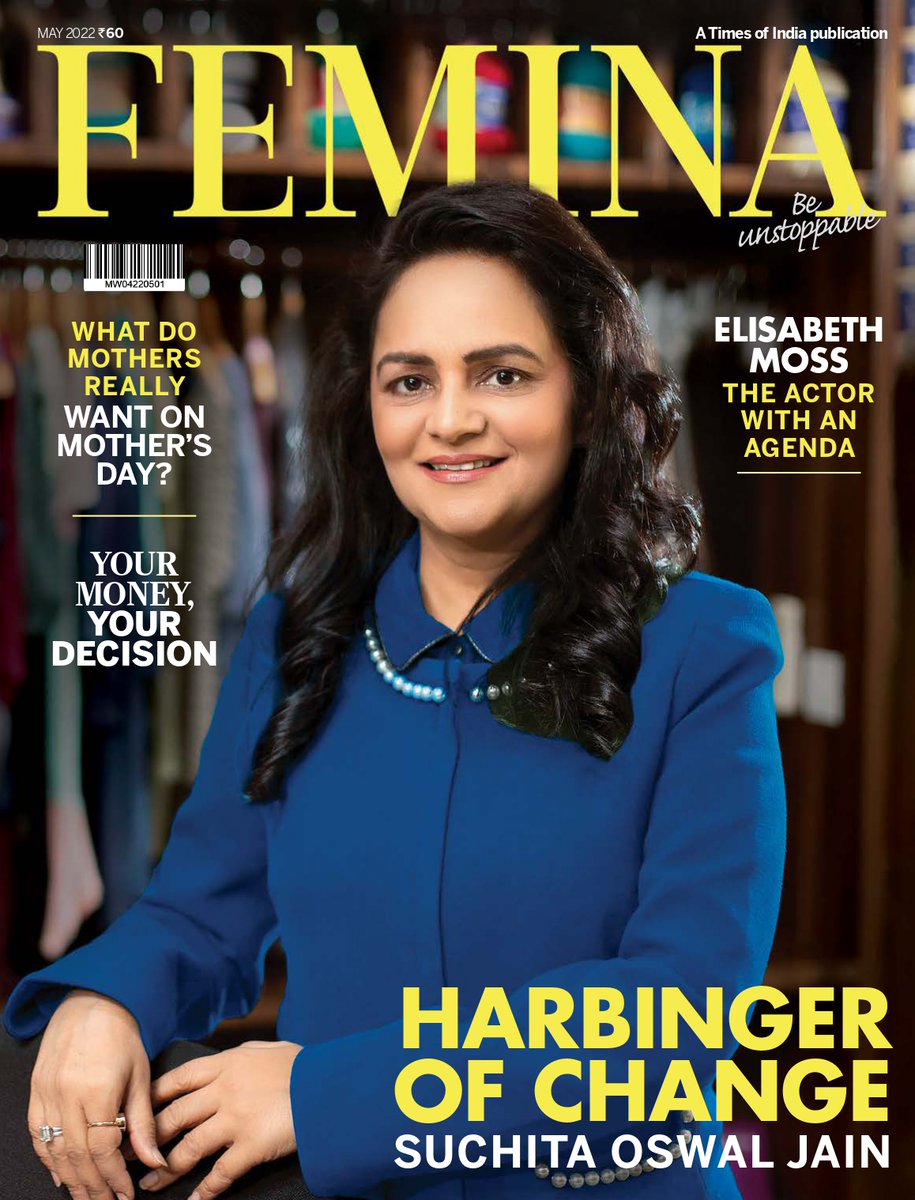suchioswal's tweet photo. Honoured to be on the cover of #FEMINA in its Mother’s Day special edition. It might not be easy to juggle family &amp; work perfectly but it sure is worth the effort. Featuring in this special issue is truly heart-warming. 
https://t.co/tCc7rCDwjD
#feminamaycover #feminaindia https://t.co/ri0vsyb9C6
