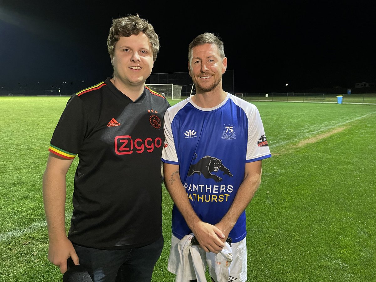 BradleyJurd's tweet photo. Had the opportunity to commentate Nathan Burns’ first match for Bathurst ‘75 in the Western Premier League. He spurred about three chances in the 15 minutes before sitting on the bench for the entire second half. His first competitive match since retirement. ‘75 won 1-0 https://t.co/F7X5xdaLy3