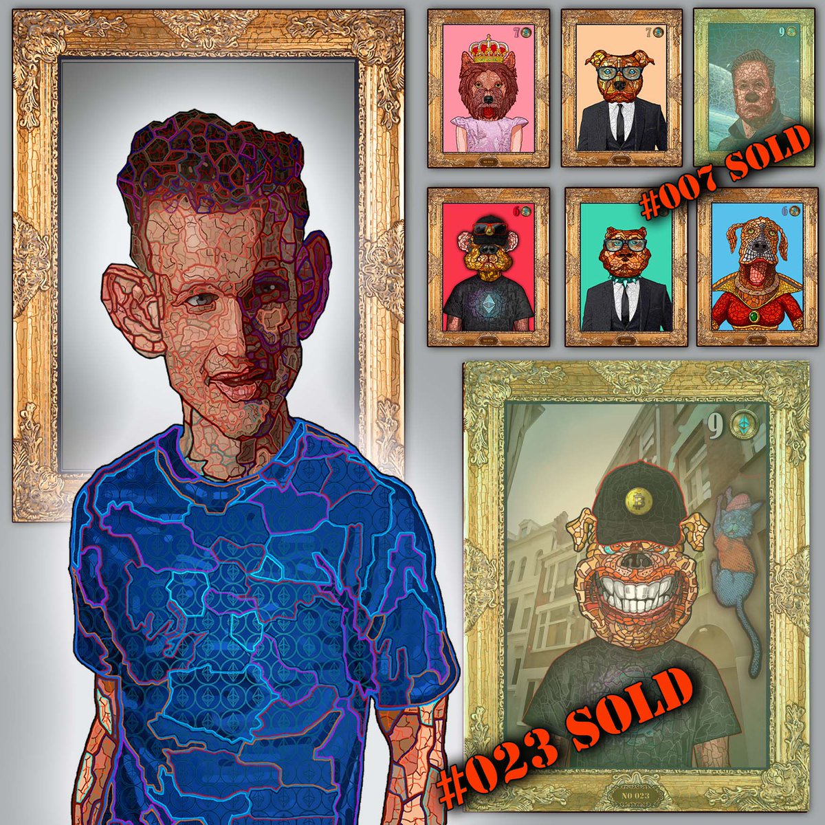nftpointillist's tweet photo. Hi, my name is Pointillist, and I am an #NFTartist🖌️!Fantasy 🐶 &amp; Their Owners is here🥳. Please take this opportunity to pickup my #Opensea listings from 0.02 ETH! First 2 SALES!!! https://t.co/JctATeqZdY Every RT 📢will get 1🎁NFT. ♥️YOU ALL♥️
#NFTSold 
#NFTartist 
#nftcollab https://t.co/OABZs1Fuza