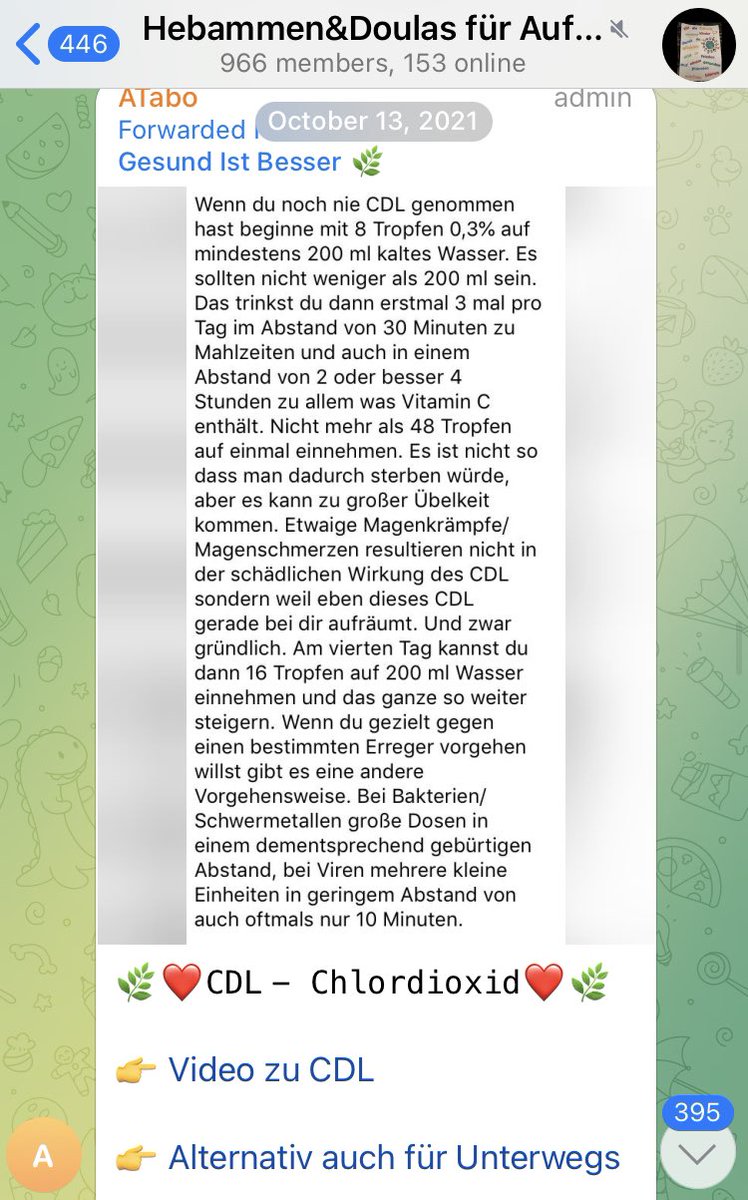 QReXRecherche's tweet photo. Kinder & Schwangere mit #CDL/#MMS-Chlorbleiche vergiften?
#Querdenker so: Jaaaa‼️
Auch im #HebammenStehenAuf-Forum wird #CDL z.B. von der aktiven Hebamme Anna-Kathrin T. aus #Filderstadt empfohlen (4. Foto re., bei #Querdenken-Demo #S2201 #Stuttgart)
👉https://t.co/lr8h9XEkc8 https://t.co/x6Ems8B6Og