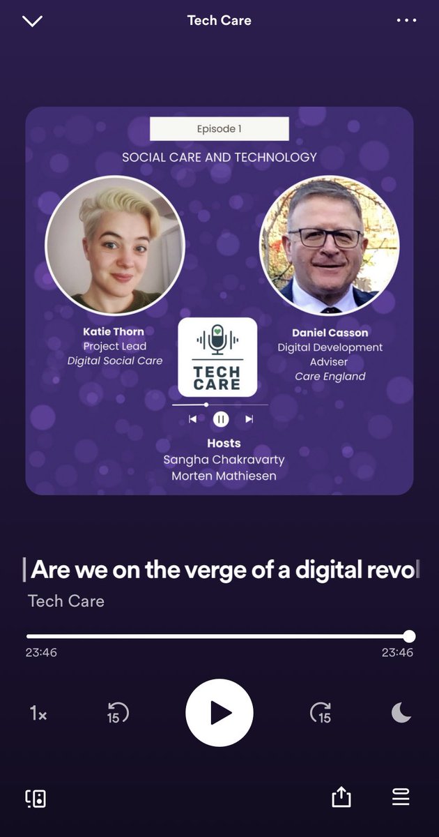 Neha (@_nehamehta) on Twitter photo Catch this podcast - perfect Saturday morning listen! What is a Data café - witnessing a fast pacing digital revolution - and how we can empower people to reap the immense value that tech in care has to offer.
<a href="/SekoiaUK/">Morten Mathiesen</a> #Sangha <a href="/care_innovators/">Social Care Innovators 💚💙</a> <a href="/KatieMThorn/">Katie Thorn</a> <a href="/bowlercass/">Daniel Casson</a> #TechCare Catch this podcast - perfect Saturday morning listen! What is a Data café - witnessing a fast pacing digital revolution - and how we can empower people to reap the immense value that tech in care has to offer.
<a href="/SekoiaUK/">Morten Mathiesen</a> #Sangha <a href="/care_innovators/">Social Care Innovators 💚💙</a> <a href="/KatieMThorn/">Katie Thorn</a> <a href="/bowlercass/">Daniel Casson</a> #TechCare