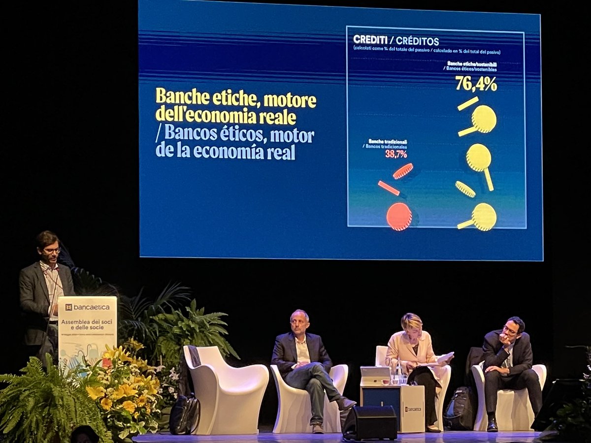 “Le banche etiche sono il motore dell’economia reale”@meggio_m di <a href="/FFinanzaEtica/">Fond. Finanza Etica</a> racconta i risultati del 5* Rapporto sulla #finanzaetica in Europa @bancaetica #bancaetica22