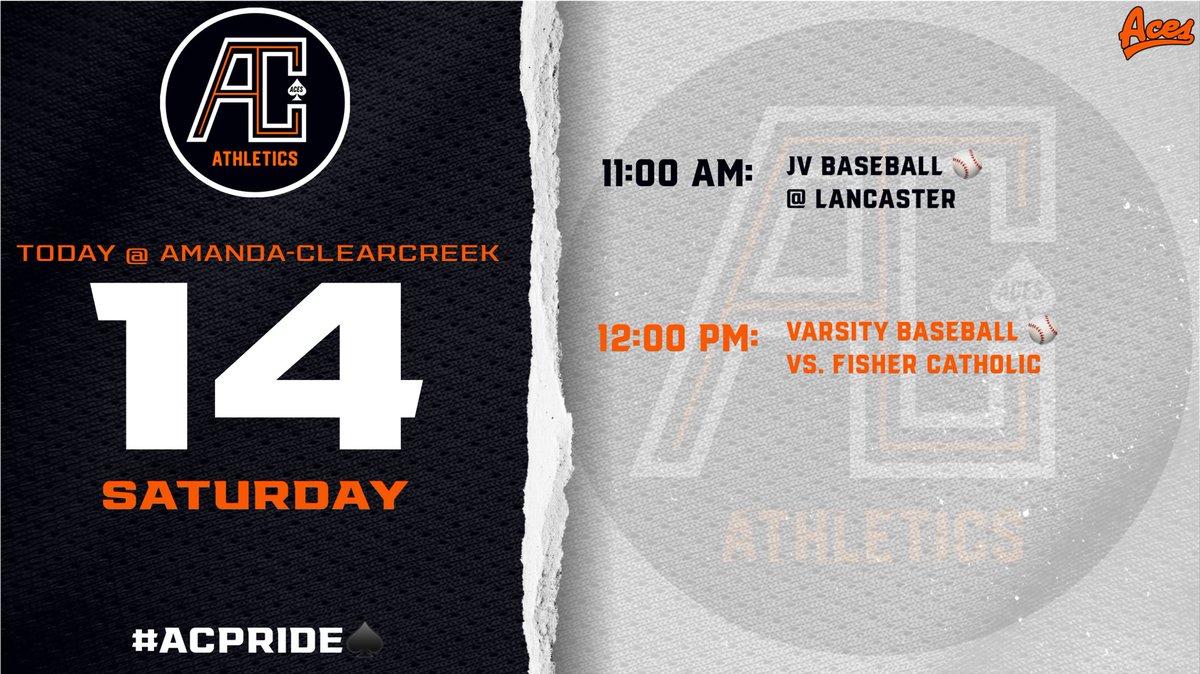 AC_Athletics1's tweet photo. Today’s Events | 5/14/22 ♠️

•Good Luck to Brennan Rich and @kaylie_wilson25 as they both compete in the @OHSAASports MS Track and Field Championships @ Hilliard Darby HS this morning at 9:00 AM! 🥇 https://t.co/0dsWZyU8jE