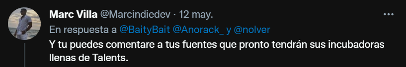 BaityBait's tweet photo. Hay una curiosa cuenta de Twitter con 3 semanas de vida de un tal Marc Villa

Según él, no tiene ninguna relación con PsTalents aunque ha contestado con un "tenemos que mejorar" y con un especial interés en el revanchismo 😂 https://t.co/8CevByIXnB