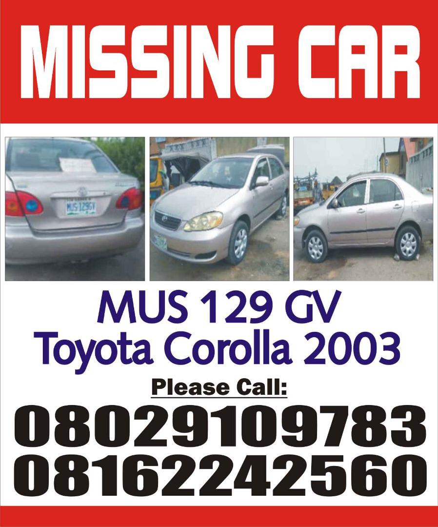 JOHNHAYKINS's tweet photo. Still missing...
.
Please I need help.....
.
#missingvehicle #Missing #stolen #ikeja #Lagos
@JoTechTracker @Otunbakush1 @RadioPaparazi @davido @ https://t.co/ZN6VSEEXQ1