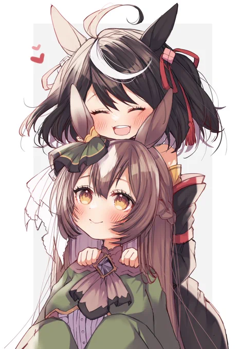 お耳でほっぺむぎゅーっとしてるキタサトちゃん
#ウマ娘 