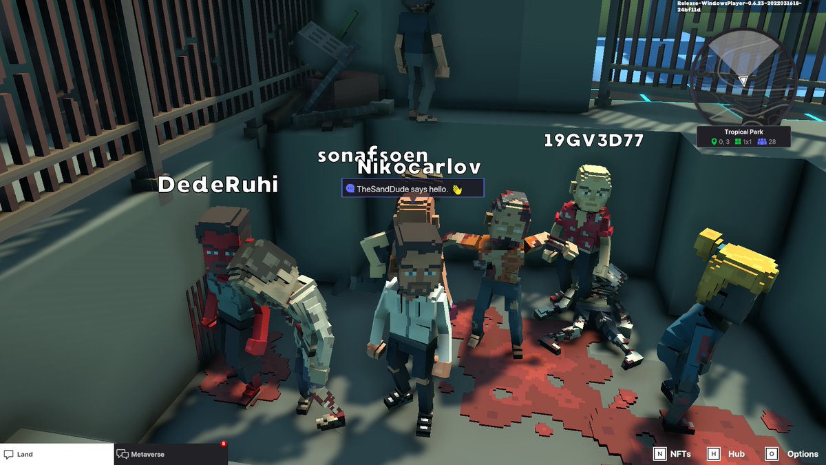 TheSandDude's tweet photo. @TheSandboxGame this zombie seems quite friendly 💀 #sandboxchallenge https://t.co/FIUhXUCzRE