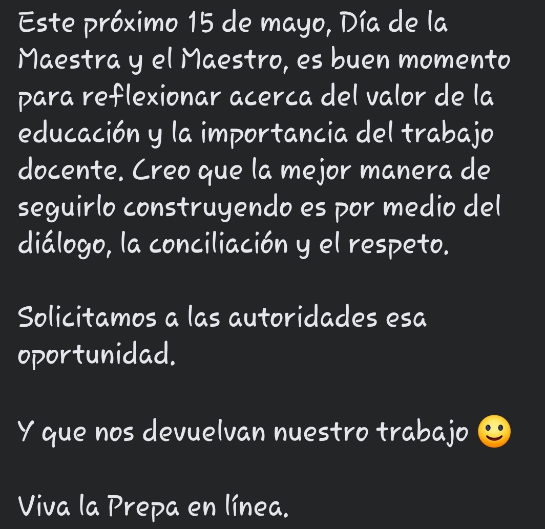 SoyLaDemeDans's tweet photo. @TerrorEscuelas  otro testimonio de Profesor Octavio Martínez de Prepa en Línea SEP 

Parece que a @delfinagomeza  le encabrona el sistema en linea

@lopezobrador_  @SEP_mx https://t.co/5sawEMBOdh