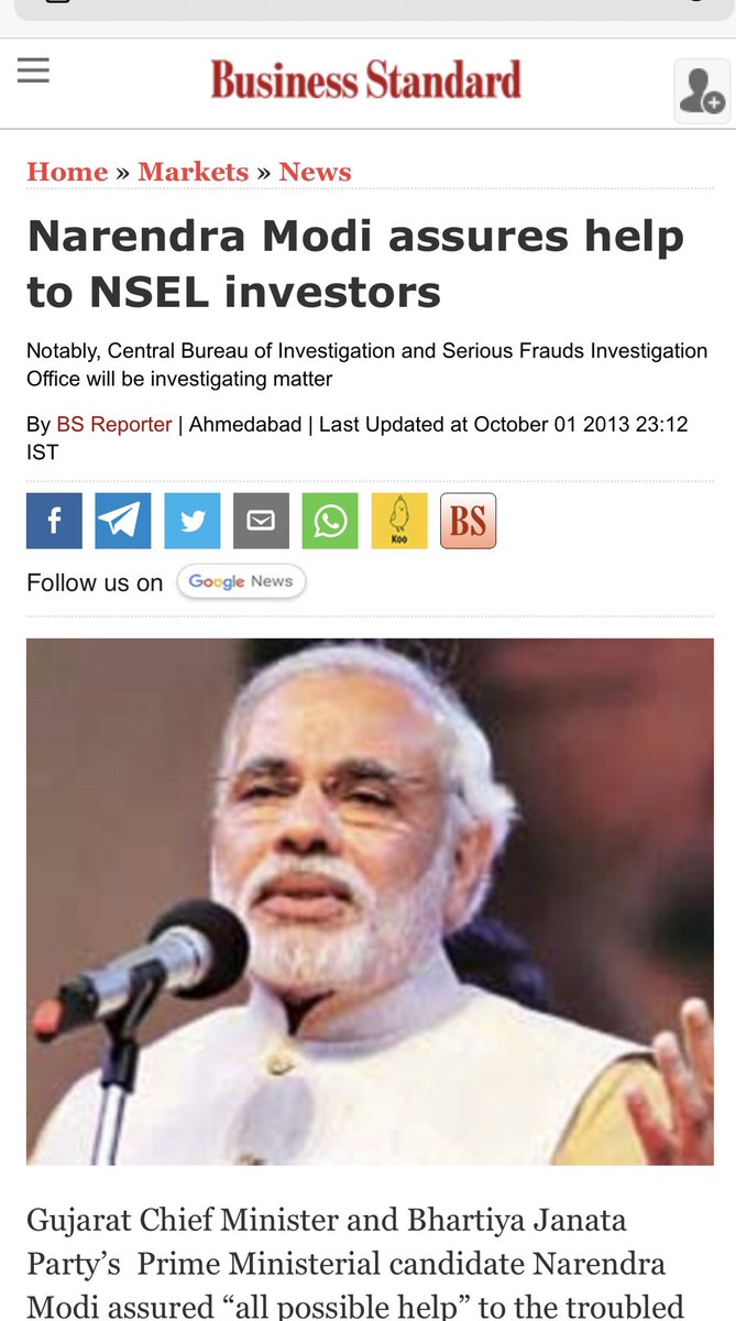 NSELfight's tweet photo. @Thinkerks He threw NSEL victims under the bus after promising help. https://t.co/m1Rt2UNMGJ