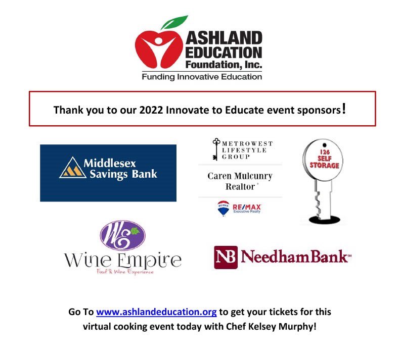 Sending a huge THANK YOU to our sponsors!! We appreciate your continued support of our organization!