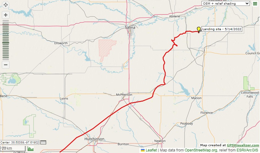 stratoballoon's tweet photo. Last night @RavenAerostar #Thunderhead balloon #HBAL574 finally landed near Woodbine, Kansas establishing a new duration record for these kind of balloons.
Total flight time was 155 days and 14 hours.
All the details:
https://t.co/PENIQEXukO https://t.co/Qsx26wSXzx
