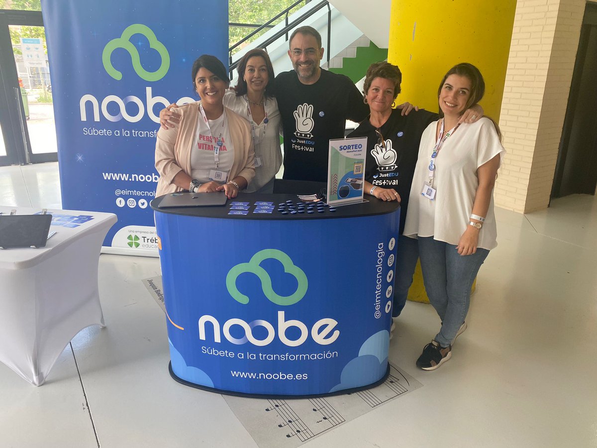¿Quieres entrar en el sorteo de un #HomePod mini de #Apple? Visítanos en nuestro stand en <a href="/justedues/">JustEDU</a> y nuestro equipo te lo pondrá muy fácil para participar☁️💙
#NoobeQueFest #NoobeQueProfes
