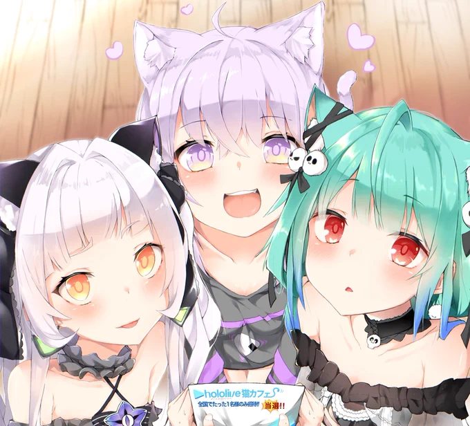 ホロ猫カフェ🐈
 #みなさん去年の今頃はどんな絵描いてましたか 