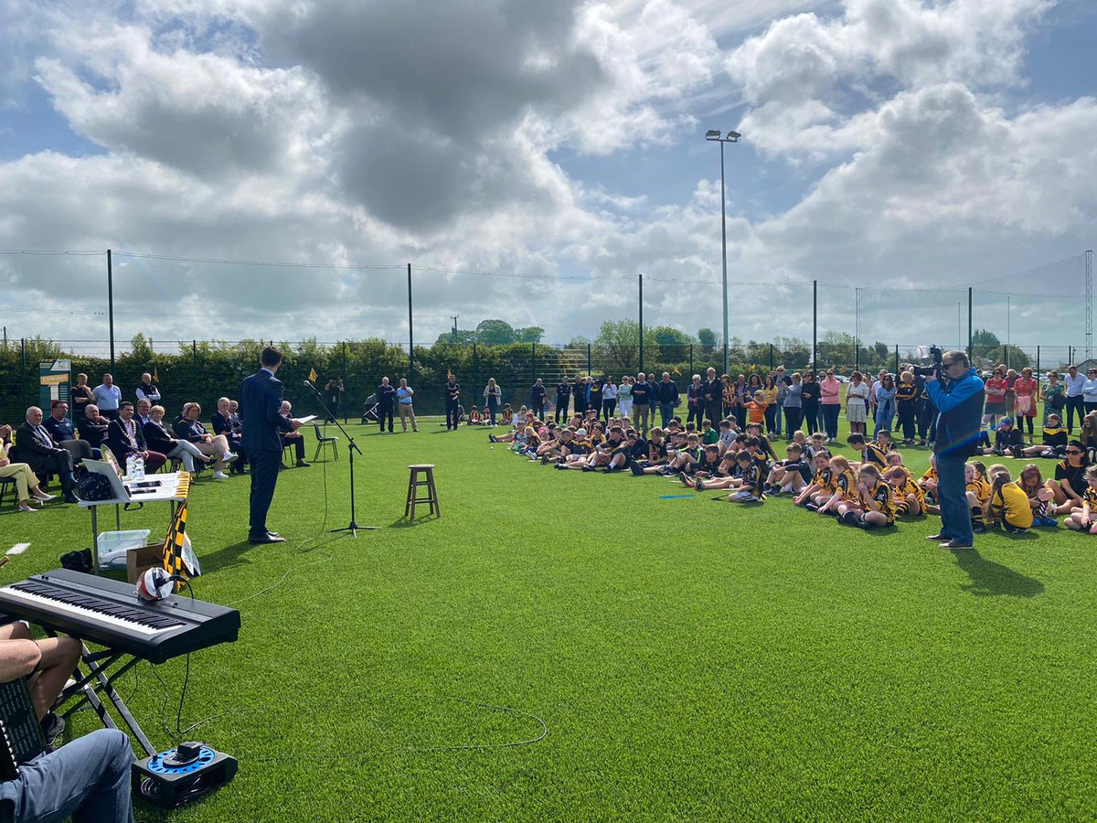 jackfchambers's tweet photo. Congratulations to everyone at @DanesfortCLG ⚫🟡

It was an honour to officially open the new astro pitch as the club celebrates its Centenary year!

It was an incredible community effort to deliver this state of the art facility which will benefit current and future generations https://t.co/0fYP7qSn73
