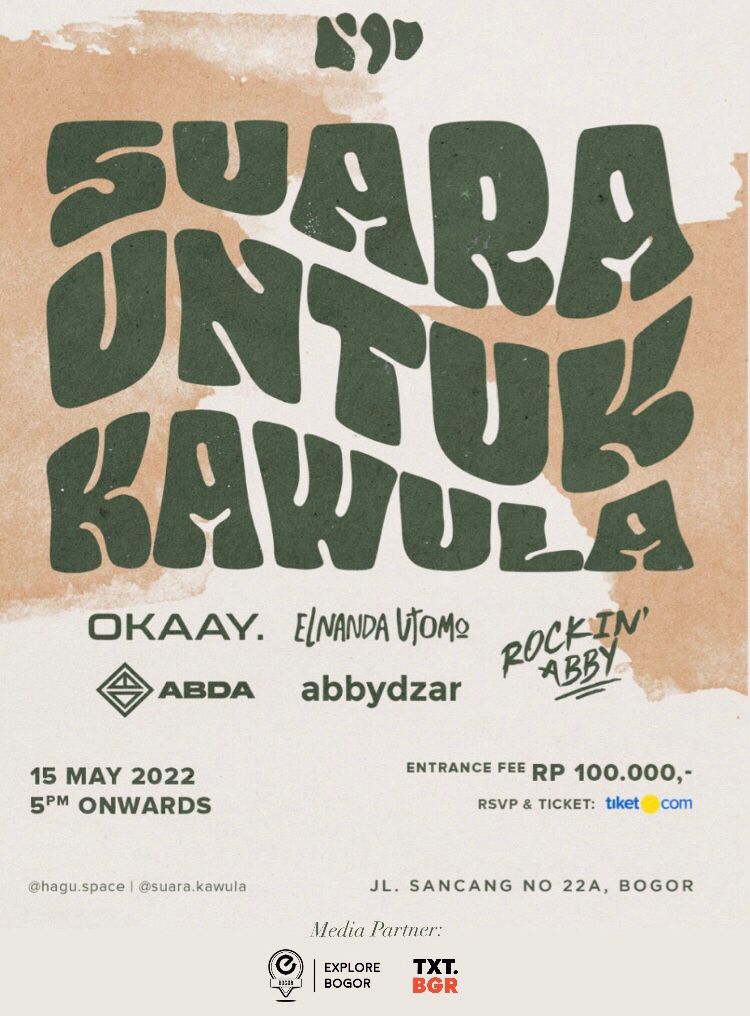 txtdaribogor's tweet photo. Tomorrow, Suara untuk Kawula! an intimate concert with @weare.okaay @okintph @kaay.raw @abbydzarnf @elnandautomo @itsmeabda @rockinabby_ @reytobink 

Limited seats, book the tickets now
Tickets Link: 
https://t.co/ZWeqfPAIiK

📍Hagu Coffee &amp; Space 
Jl. Sancang No. 22 A Bogor https://t.co/rEuKPLBazu
