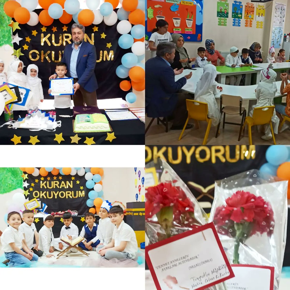Turgutlu Müftülüğü Hatice Orhan 4-6 Yaş Kur’an Kursu C Şubesi'nin Minikleri Hep beraber Kur'an-ı Kerim'e Geçmenin Sevincini Yaşadı

İlçe müftüsü Fethullah Yavuz'un katılımıyla gerçekleşen törende Kur'an-ı Kerim'e geçen 14 öğrencinin tamamına Kur'an belgeleri verildi dualar edildi
