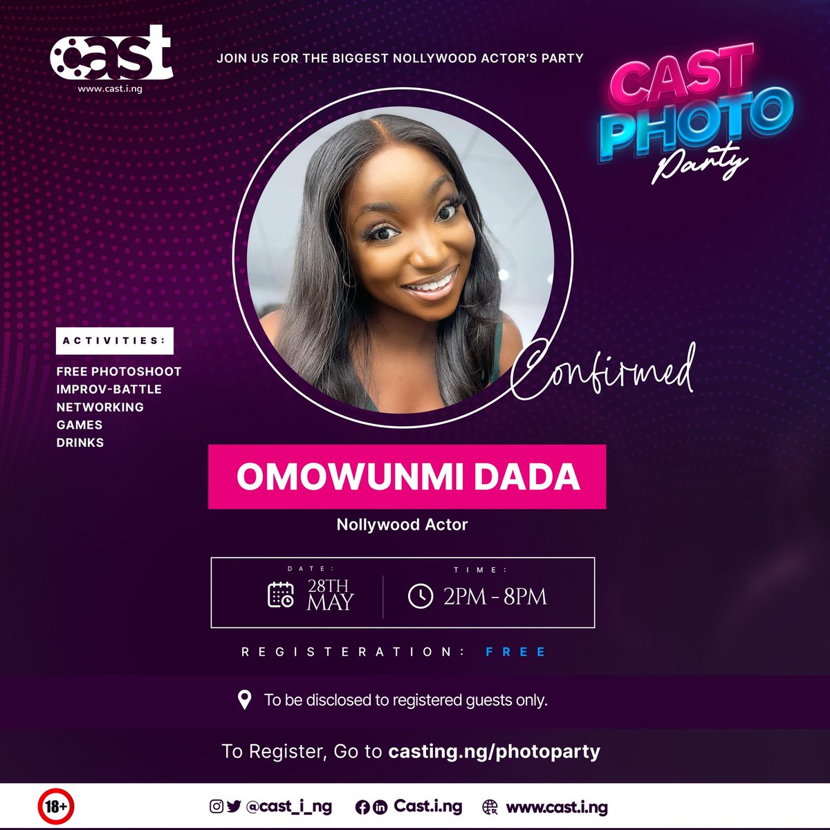 thecastingplace's tweet photo. @dadaomowunmi, a great actress, will be our star guest for our #PhotoParty✨🎉💃
She is a fantastic actress as well as a wonderful person. We're looking forward to having her around! https://t.co/baUMWdQZGb