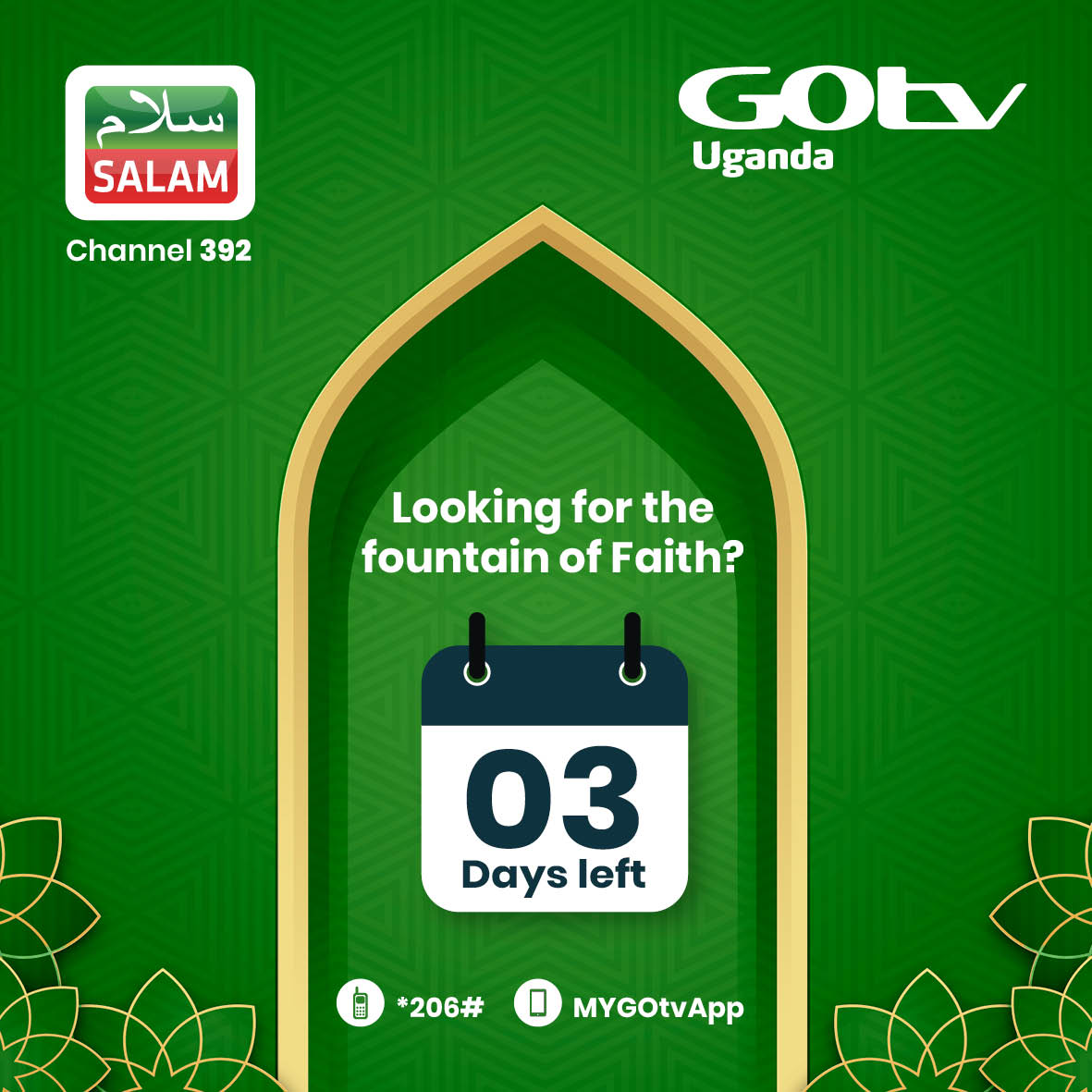 Alhamdulillah GOtv eleese🕌

SALAM TV ch 392

#StayConnected