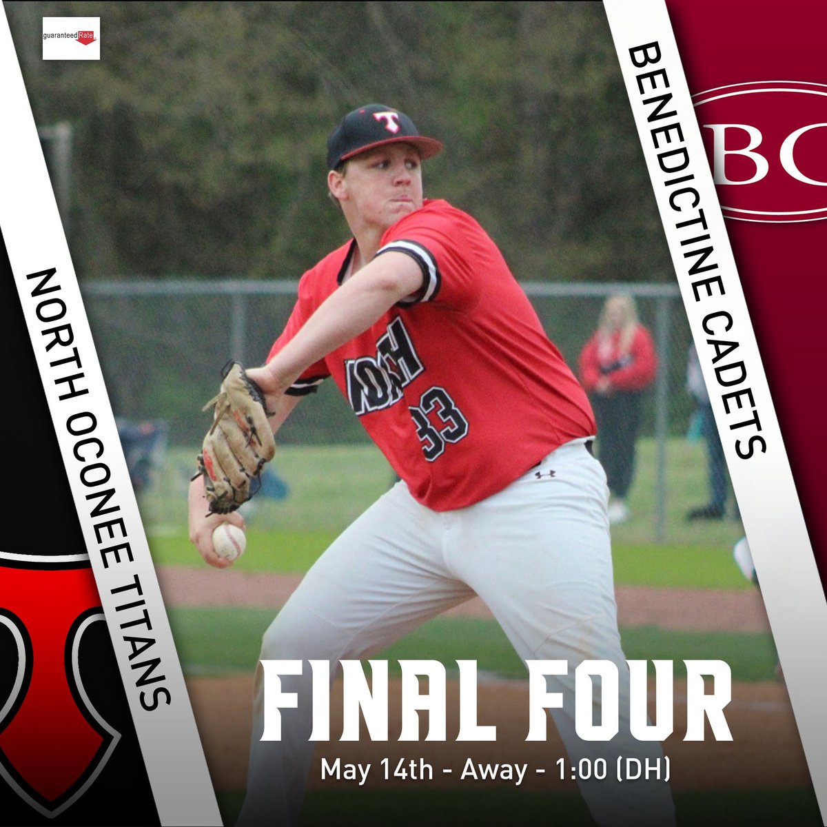 FINAL FOUR of the AAAA State Playoffs finds the Titans on the ROAD vs Benedictine

🏆 Fourth Round State Playoffs
🆚 Benedictine Cadets
🏟 Benedictine / Savannah, GA
⏰ 1:00PM &amp; 4:00PM
🎟 GoFan