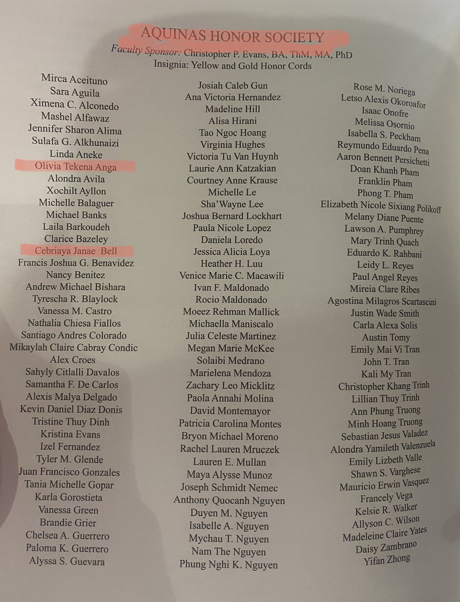 USTWBB's tweet photo. Cebriaya graduating Magna Cum Laude with a Bachelor of Science degree while also being acknowledged in the Aquinas Honor Society!  So very proud of what you have accomplished. #NotJustAboutTheGame #AboutSoMuchMore #USTPride https://t.co/zcFe4nKsKK