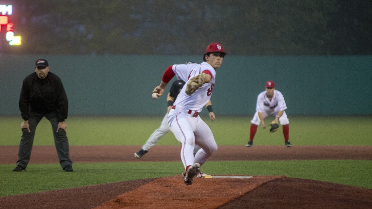 CoachCAdams's tweet photo. It’s taken 2 years and 5 tries-we’ve finally got to see @BaseballBAdams pitch live.  This was in one inning of relief-2K’s &amp; a FO9. Awesome https://t.co/rS6ShmY2tg