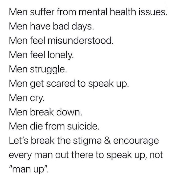 Men's mental health matters
#MentalHealthAwarenessMonth