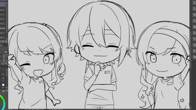 どうしても体育祭イベの余韻に浸りたくて絵を描きだしちゃった～～～～ア～～～～ 