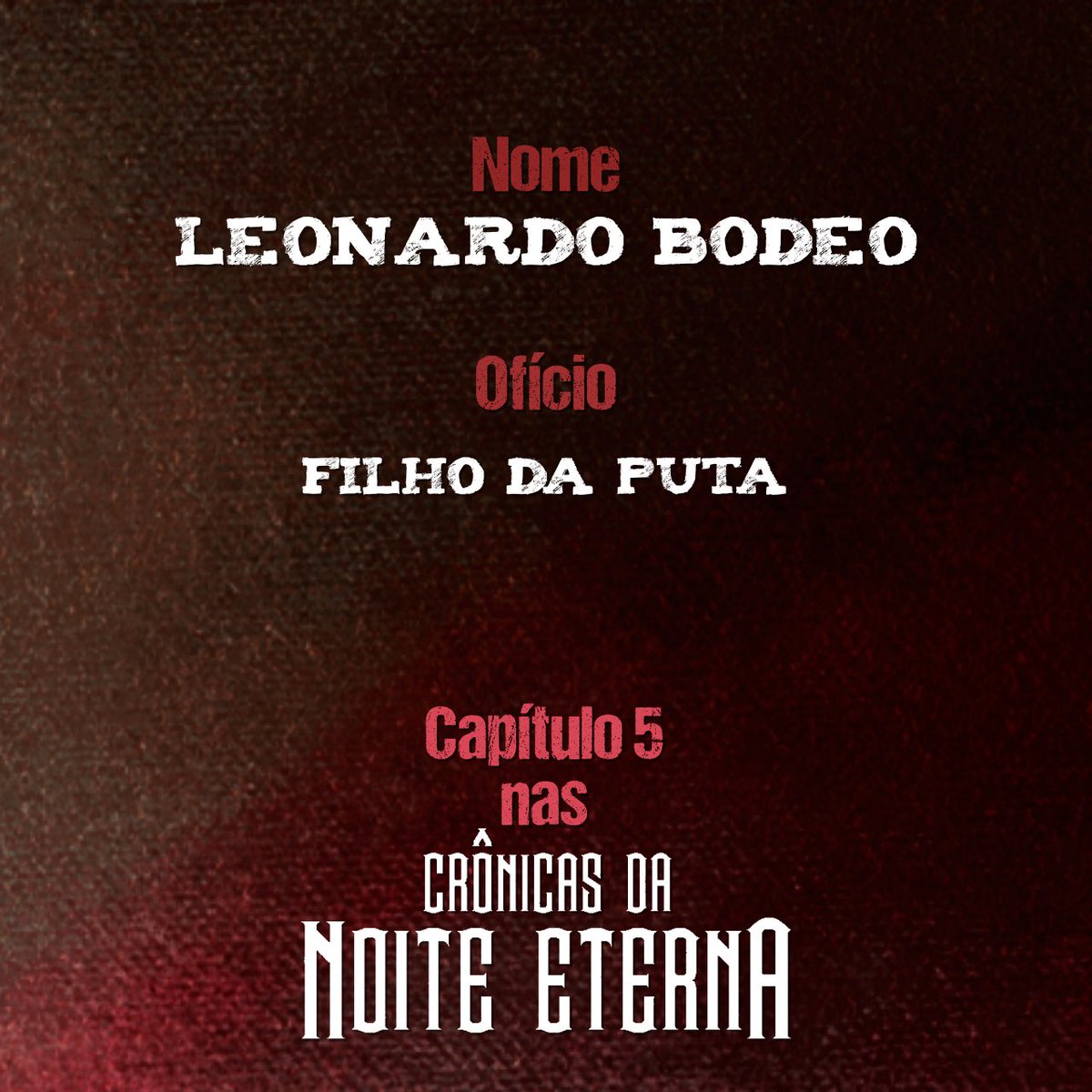 CistinoR's tweet photo. Alguns chamam de Bodeo, outros de Leo. A maioria prefere nem citar seu nome ou o olhar nos olhos. Todos concordam que Leonardo Bodeo adora seu trabalho.
#chiadobooks #editorachiado #literatura #distopia
Arte original
@VictorMaristane https://t.co/V0I3bhGr18