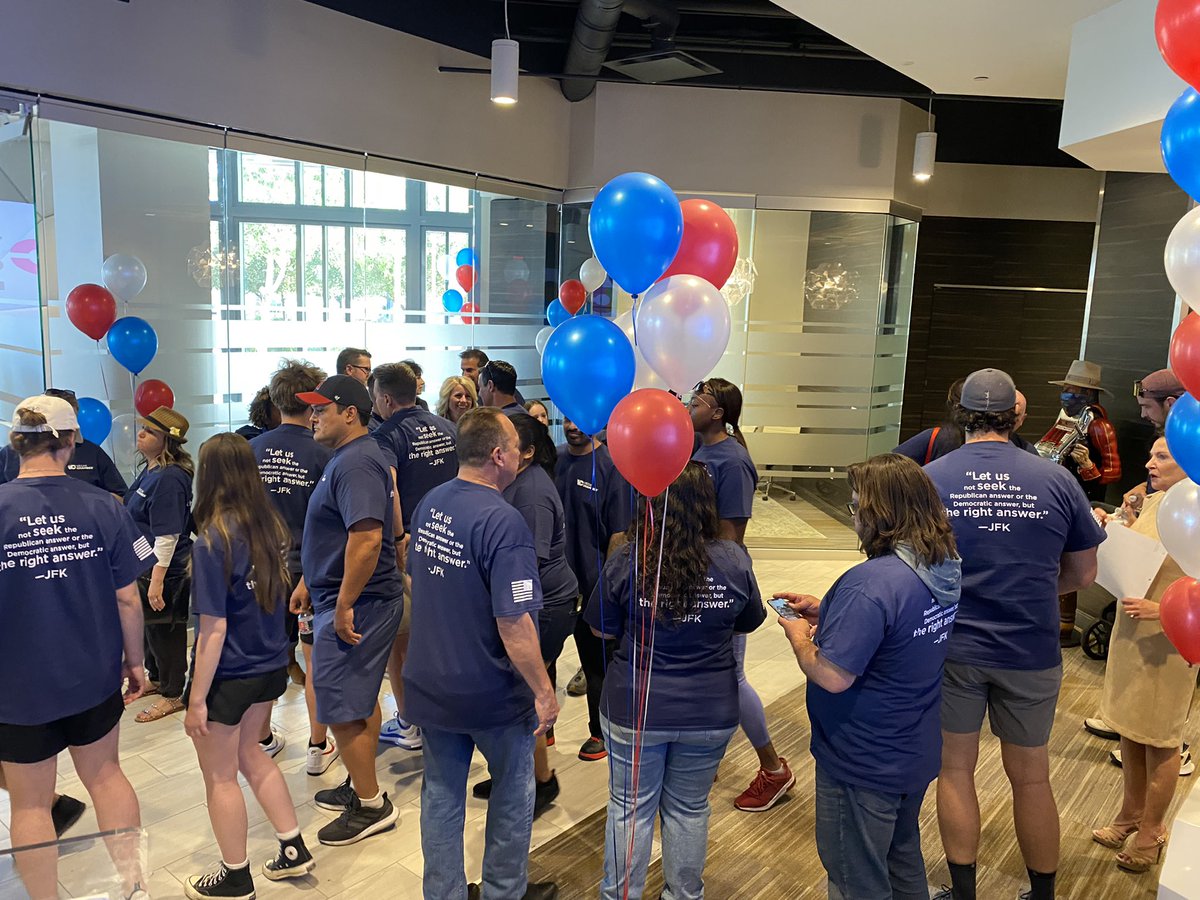 VegasCara's tweet photo. Vegas Chamber kicking off it’s first Super Saturday campaign rally.  We are walking door to door to get out the vote for candidates who are committed to helping small businesses grow &amp; thrive. #chambervotes #bizpac https://t.co/iU37KpOfli